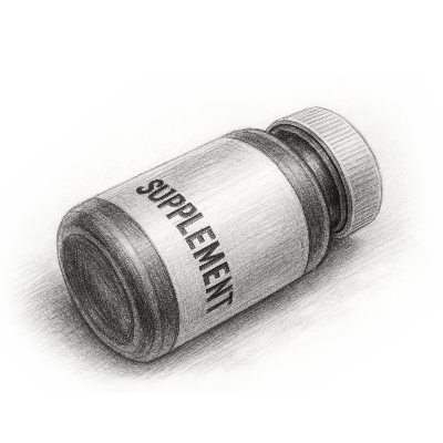 Supplement Jar representing the Supplement Guide